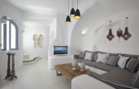 cozy living room space in a Dana Villas suite